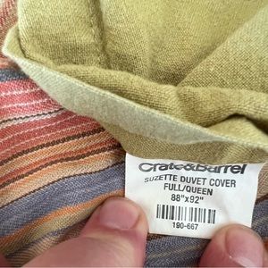 Duvet cover and shams. Queen. Crate & Barrel